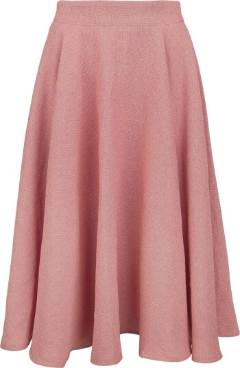 Banned Retro   Rockabilly Middellangt skjørt   Cary Texture Skirt   XS til XXL   Damer   lyserosa