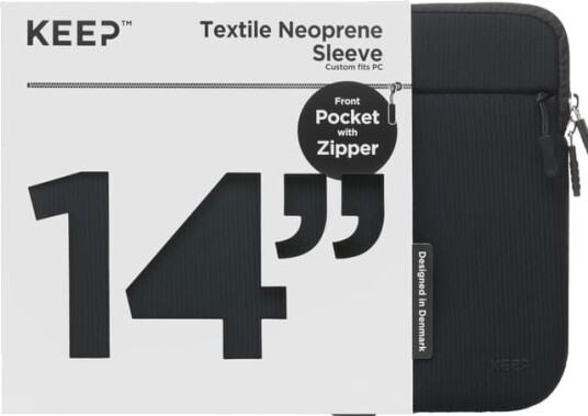 KEEP 14" Laptopetui i Kordfløyel med Lomme Svart KE-POCKETPC14-BLK KEEP 14" Laptopetui i Kordfløyel med Lomme Svart KE-POCKETPC14-BLK