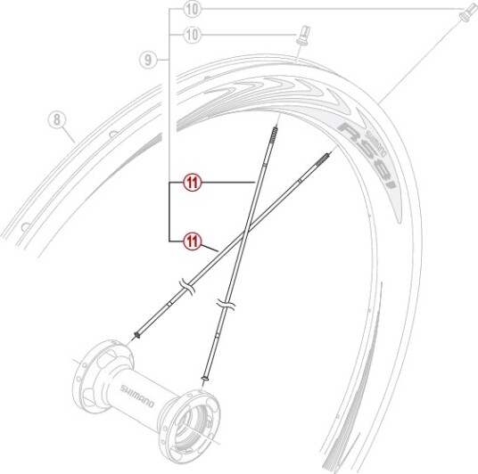 Eiker Til Shimano RS81 C50 Forhjul 267,5 mm