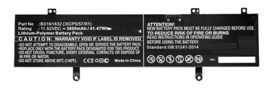 CoreParts batteri til bærbar PC - Li-pol - 3600 mAh - 41.5 Wh (MBXAS-BA0081)
