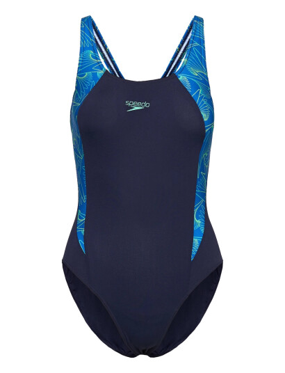 Speedo Womens Hyperboom Splice Muscleback 1 Pc - Blue - 34 Speedo Womens Hyperboom Splice Muscleback 1 Pc - Blue - 34