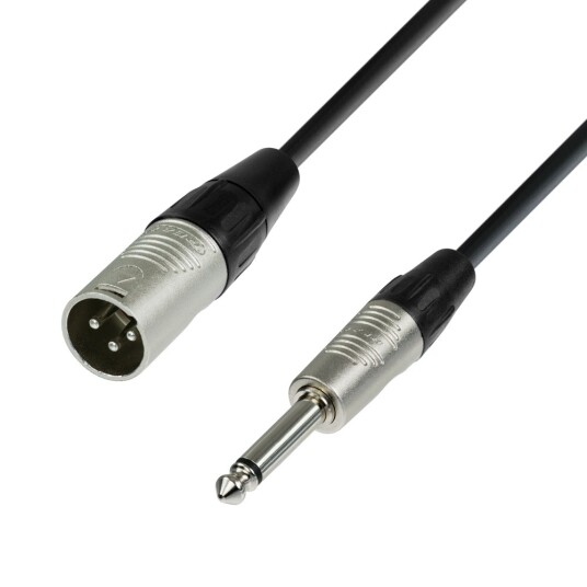 Signalkabel XLR Han til 6.3 mm Jack mono 3 meter