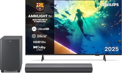 Philips 50" 4K LED Smart Ambilight TV V475148W767-BNDL