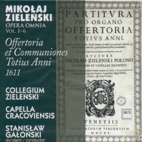 Stanislaw Galonski Offertoria Et Communiones Totius Anni 1611 CD
