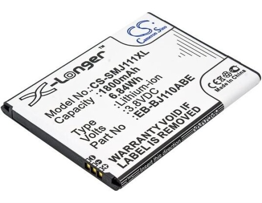 Samsung SM-J110 batteri (1800 mAh 3.8 V, Sort)