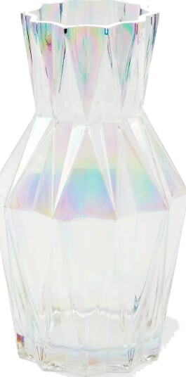 POLSPOTTEN Vase Folds Glass Luster S Multi/patterned Ø17X H31CM POLSPOTTEN Vase Folds Glass Luster S Multi/patterned Ø17X H31CM
