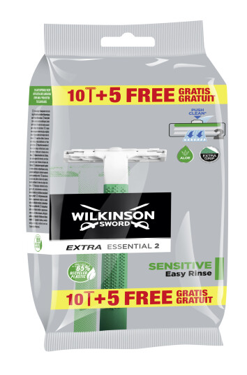 Wilkinson Engangsskraper 15 pcs. Extra 2 Essential Sensitive Wilkinson Engangsskraper 15 pcs. Extra 2 Essential Sensitive