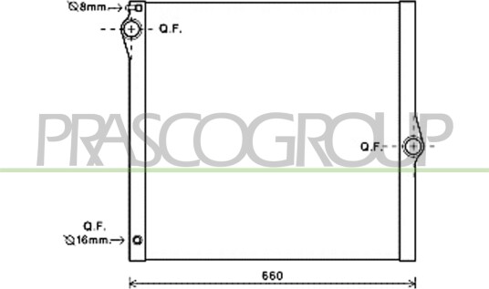 PRASCO BM822R001 Radiator motorkjøling
