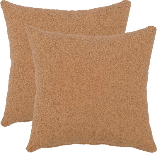 vidaXL Putetrekk 2 pcs HEERLEN Beige 45 x 45 cm Bouclé