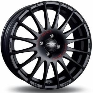 OZ Superturismo GT Matt Black Red Lettering 8x18 5x100 ET35 B68 OZ Superturismo GT Matt Black Red Lettering 8x18 5x100 ET35 B68