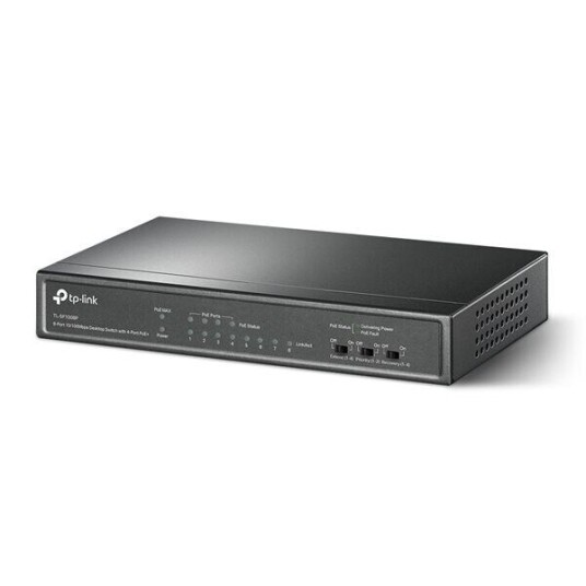 Tp-Link Tl-Sf1008p - Switch - 4 X 10/100 (Poe) + 4 X 10/100 - Stasjonær - Poe