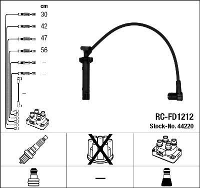 NGK 44220 Tennplugg kabelsett