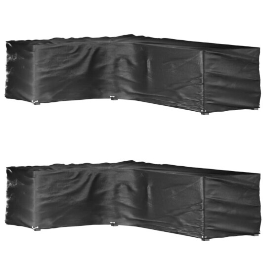 vidaXL L-formet hagemøbeltrekk 2 stk 16 maljer 210x260x80 cm