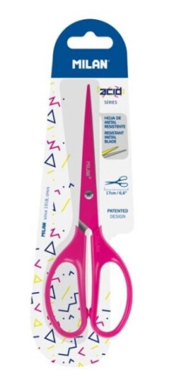 Milan Bwm10425p Voksen Rett Kutt Single/Enkelt Rosa Rustfritt Stål Kontor Saks