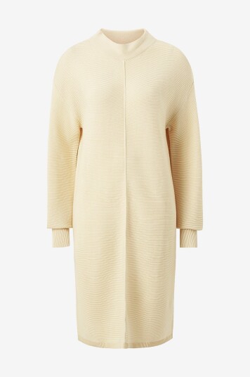 Vila - Kjole viStacy L/S Funnelneck Knit Dress - Beige Vila - Kjole viStacy L/S Funnelneck Knit Dress - Beige