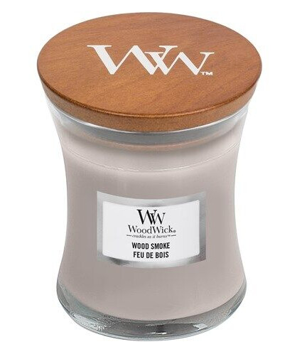 WoodWick Scented candle with wooden lid - Wood Smoke