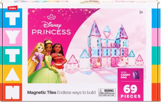 Magnetic Tiles TYTAN Magnetisk Byggesett – 69 Brikker – Disney Princess Magnetic Tiles TYTAN Magnetisk Byggesett – 69 Brikker – Disney Princess
