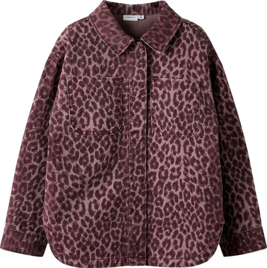 Name It Burgundy Leo Nkfleo Twill Shacket 4002 Td 128