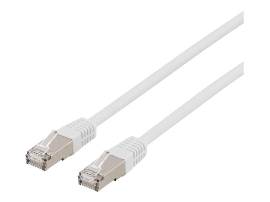Deltaco Cat6a 2m U/FTP Nettverkskabel - Hvit Deltaco Cat6a 2m U/FTP Nettverkskabel - Hvit