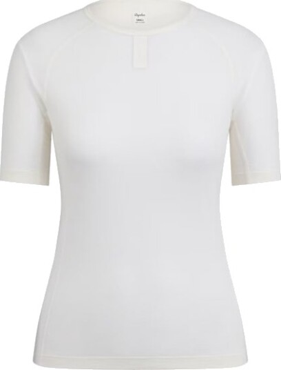 Rapha Merino Lightweight Base Layer Short Sleeve Dame Cream/White M