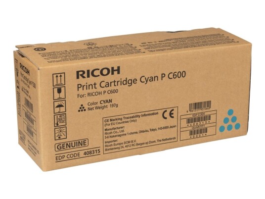 Ricoh Toner Pc 600 Cyan 408315 Ricoh Toner Pc 600 Cyan 408315