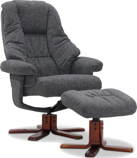 Comfy Lenestol med Snurr Tekstil Grå