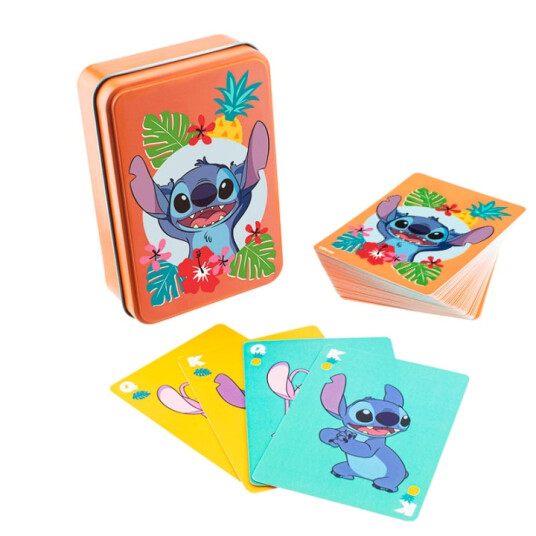 Stitch spillkort i en boks