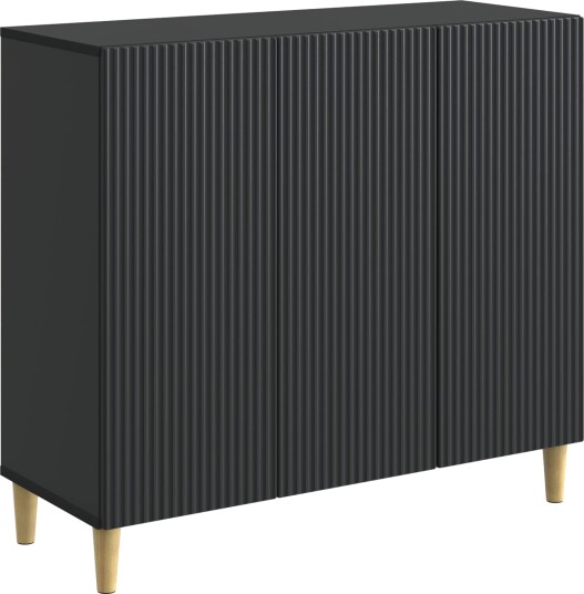 Serviesskap Svart 89 x 34,5 x 80 cm Konstruert tre Serviesskap Svart 89 x 34,5 x 80 cm Konstruert tre