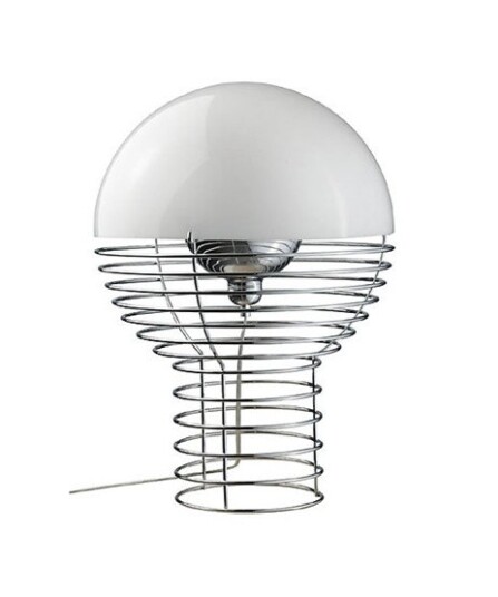 Verner Panton Wire Bordlampe Hvit Verner Panton Wire Bordlampe Hvit