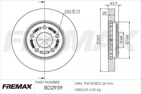 Bremseskive FREMAX BD-2939
