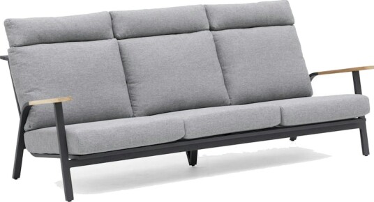 Hillerstorp Kungshult 3-seter sofa Grå med grå pute Grå