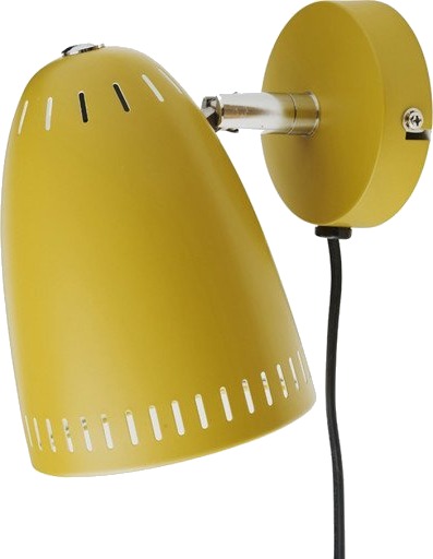 Superliving Dynamo vegglampe kort gul
