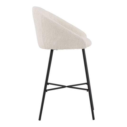 Venture Design Velvet barstol Hvit/svart Svart