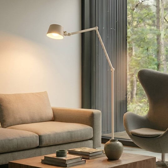 Gulvlampe Silka Lucande Krem / amber Arbeidsrom / kontor Metall Moderne