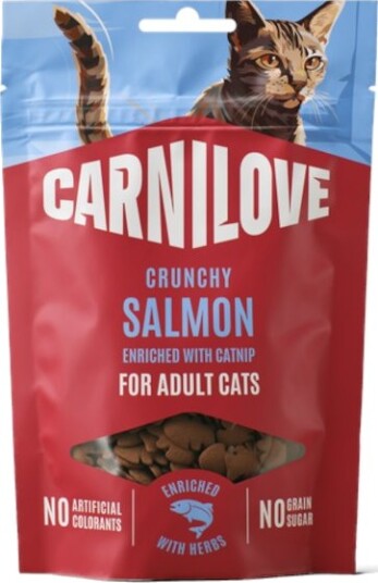 Carnilove Cat Crunchy Snack Laks med Kattemynte 4x50g
