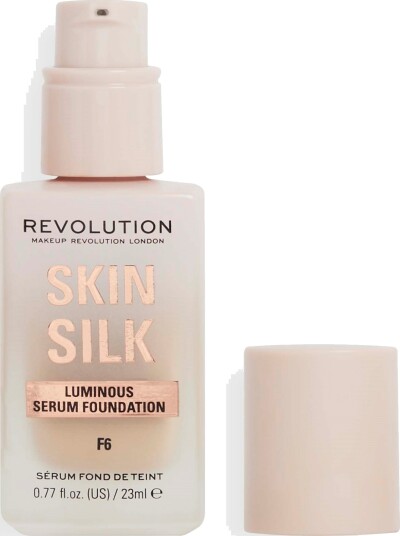Makeup Revolution Skin Silk Serum Foundation F6 23 ml - Lett til Medium Dekning Makeup Revolution Skin Silk Serum Foundation F6 23 ml - Lett til Medium Dekning