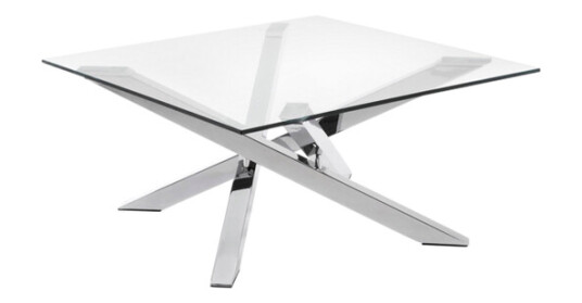 Kave Home MIKADO sofabord 90x90 cm Transparent 1529815-01-0 1529827-01-0