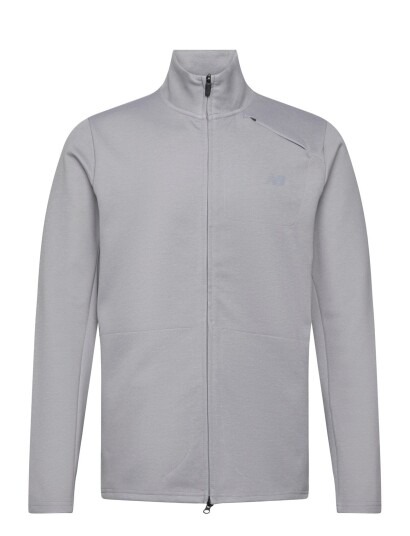 New Balance Tech Knit Full Zip   Grey   XL