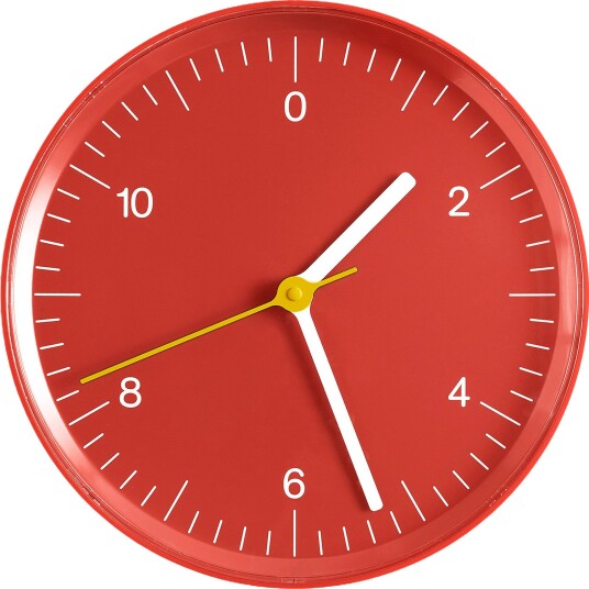 Hay Wall Clock veggklokke, rød