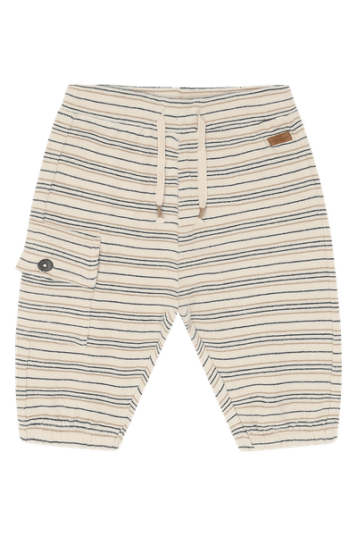 Hust & Claire Gus strikket stripe bukse til baby   snow white   56