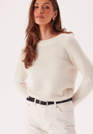 SELECTED FEMME Slflulu LS Knit O-Neck Snow White Detail:MELANGE XL SELECTED FEMME Slflulu LS Knit O-Neck Snow White Detail:MELANGE XL
