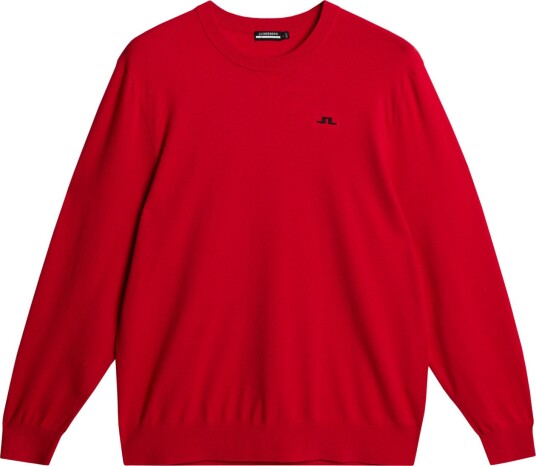 J.Lindeberg Henry Knitted Sweater Golfgenser herre Barbados Cherry Large