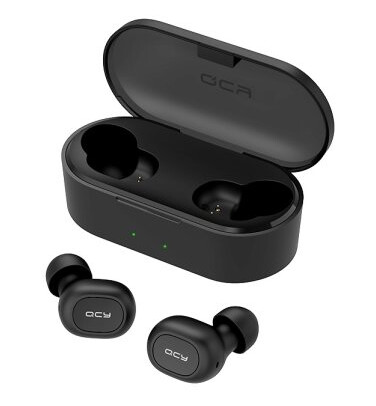 Qcy T2c, True Wireless Stereo (Tws), Opkald/Musikk, Hovedtelefoner, Sort