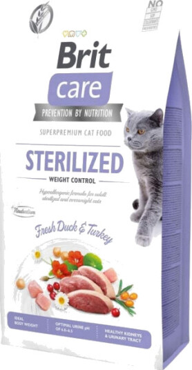 Brit Care Katt Kornfritt Vet.fôr 2 kg for Kastrerte Katter