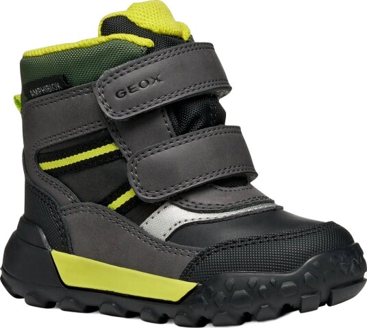 GEOX B Trekkyup Boy B Abx BLACK/FLUO GREEN 22