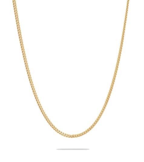 Tom Wood Jewellery Curb Chain M 24,5 Inch Smykke Gull  male 24,5