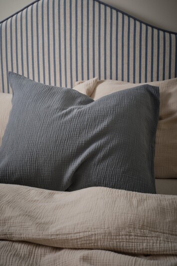 Jotex Putetrekk i Musselin 50x60 Cm Gråblå AMILIA 21366490405
