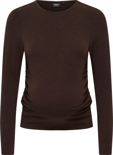 Only Maternity Olmglamour L/S Ruching Top Jrs Brown XL Only Maternity Olmglamour L/S Ruching Top Jrs Brown XL
