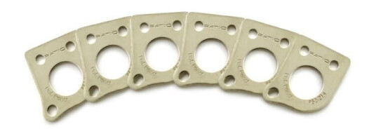 Graph Tech Prt-952-214-N0 Ratio Inviso Match Mounting Plates (6 Pcs.) - Nickel