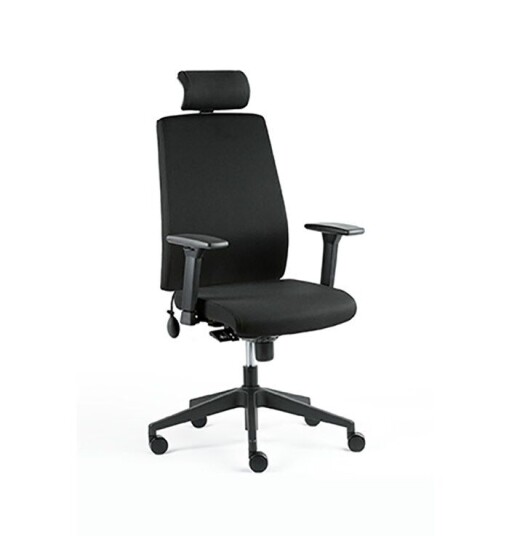 Design Studio Kontorstol Comfo Two, Stoff, Nakkestøtte, Luftpumpe For Korsryggen, Svart